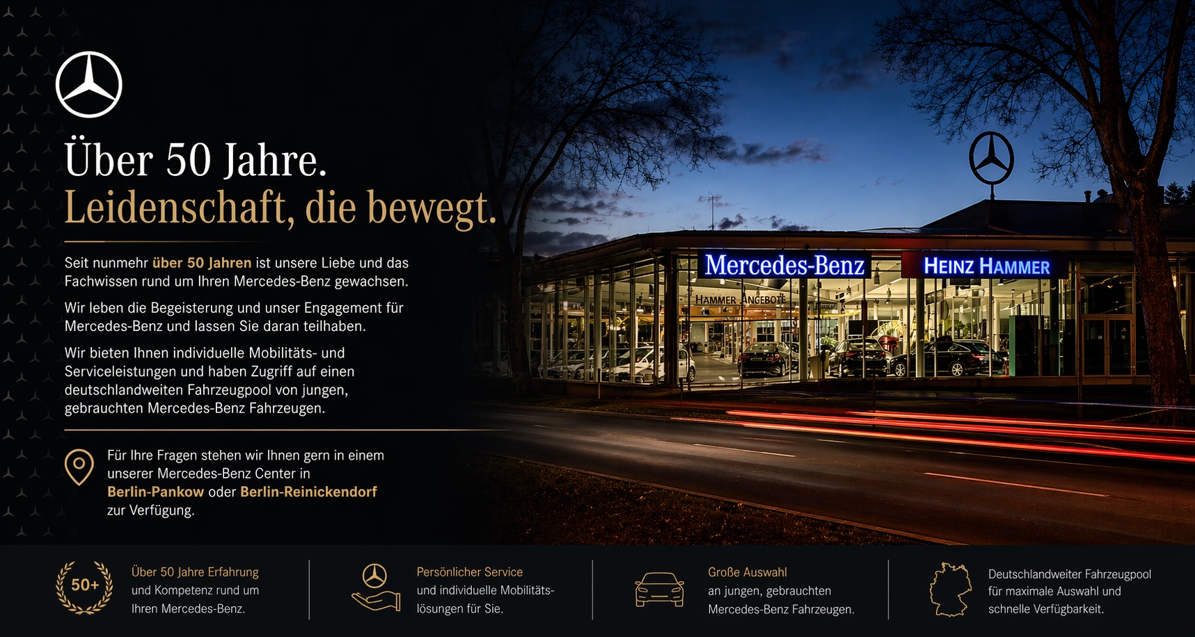 �ber 50 Jahre Leidenschaft und Kompetenz rund um Mercedes-Benz